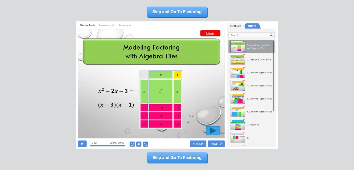 Algebra & Geometry Manipulatives
