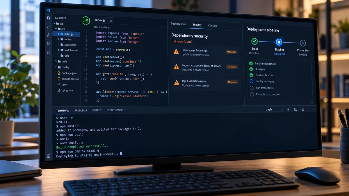 Staged security patching on developer workstation