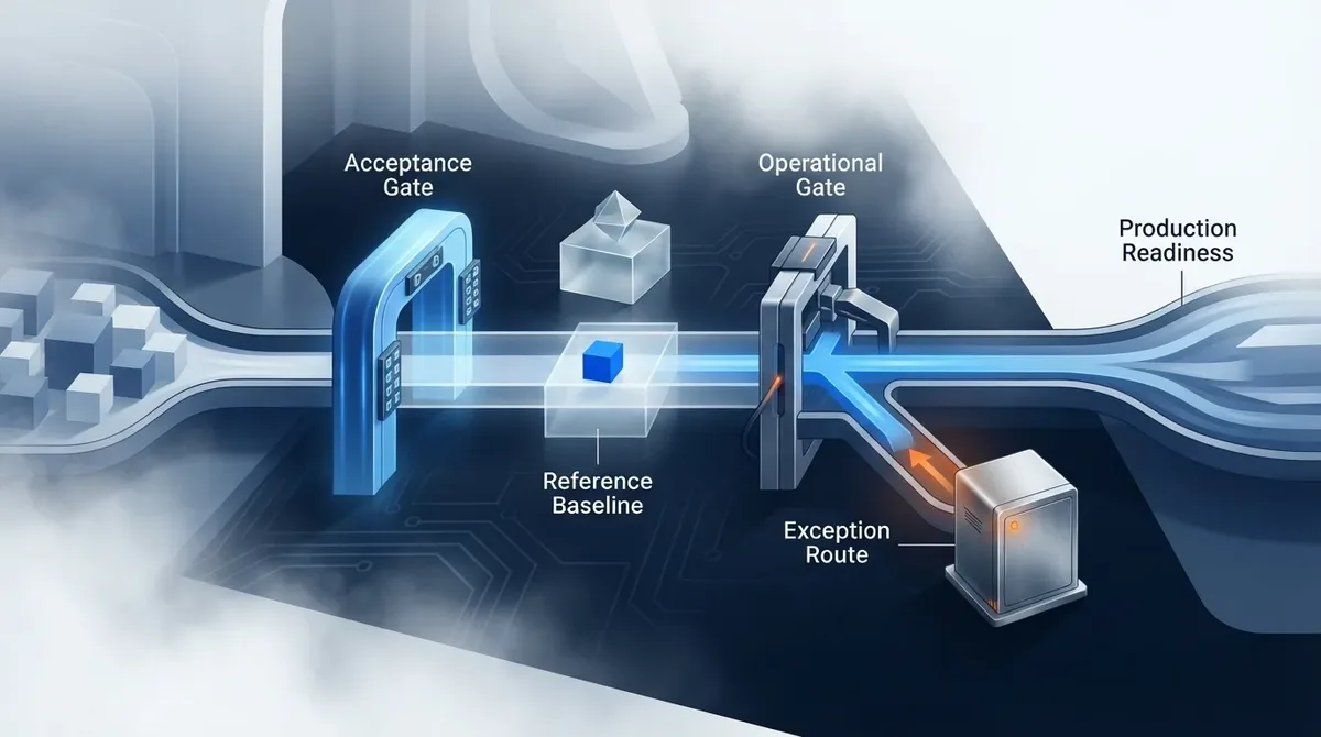 Conceptual illustration for Production-Ready AI: Defining Acceptance Gates for Operational Workflows